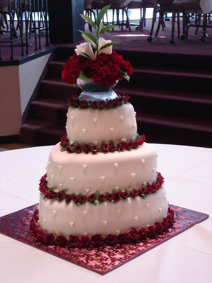 Red Velvet Wedding Cake
 Heart shaped Wedding cake Red Velvet