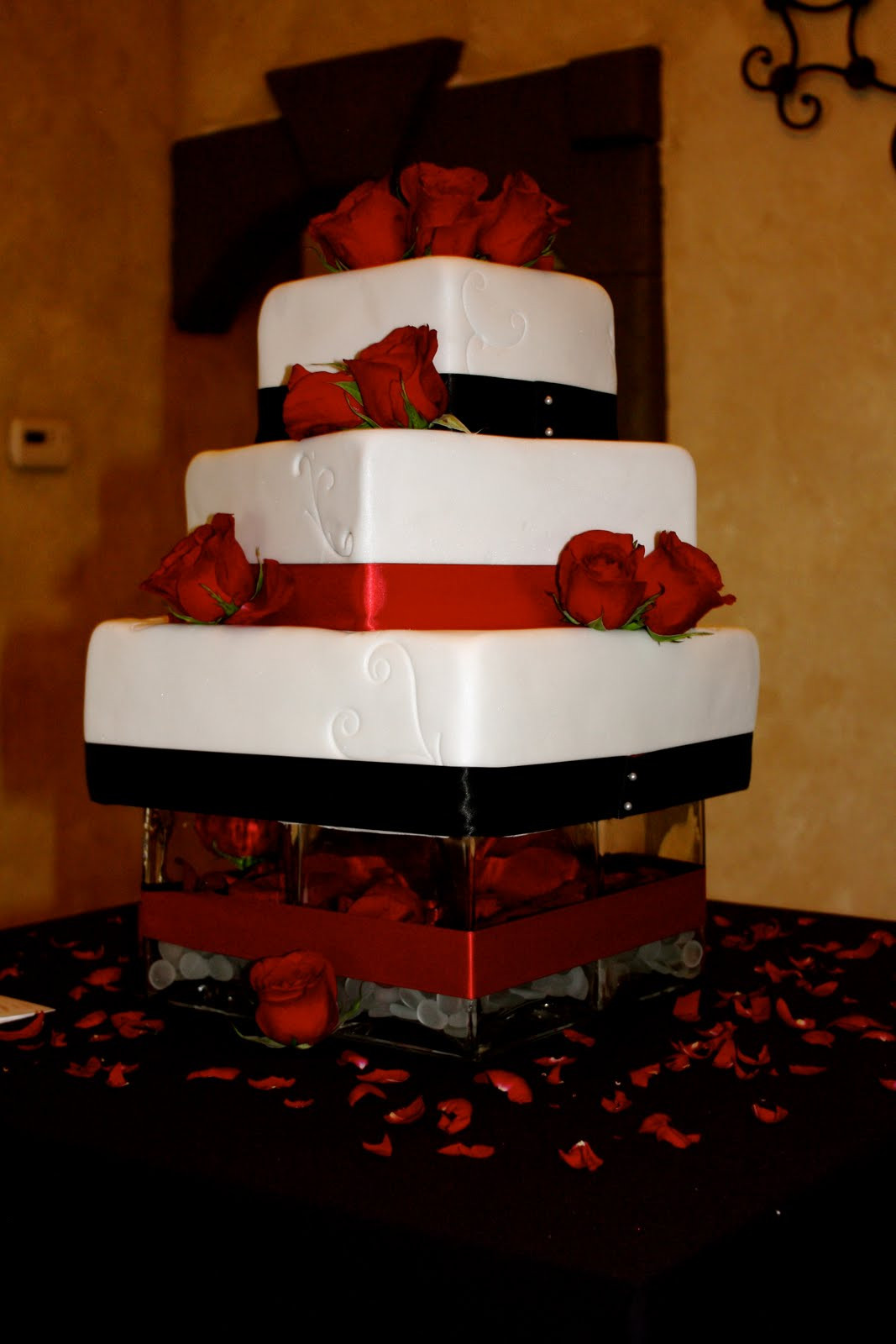 Red White And Black Wedding Cakes
 bumble cakes jessica brent black red and white wedding