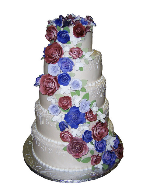 Red White And Blue Wedding Cakes
 Red White Blue Wedding Cake