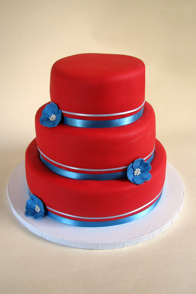 Red White And Blue Wedding Cakes
 Red and Blue Wedding Cake