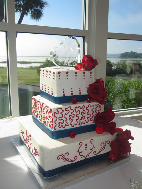 Red White And Blue Wedding Cakes
 Marine Corps wedding cake red white and blue