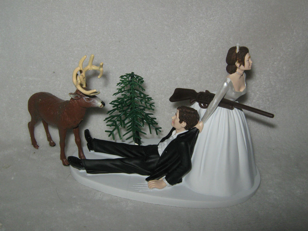 Redneck Wedding Cakes Toppers
 Wedding Party Redneck Deer Hunter Hunting Cake Topper