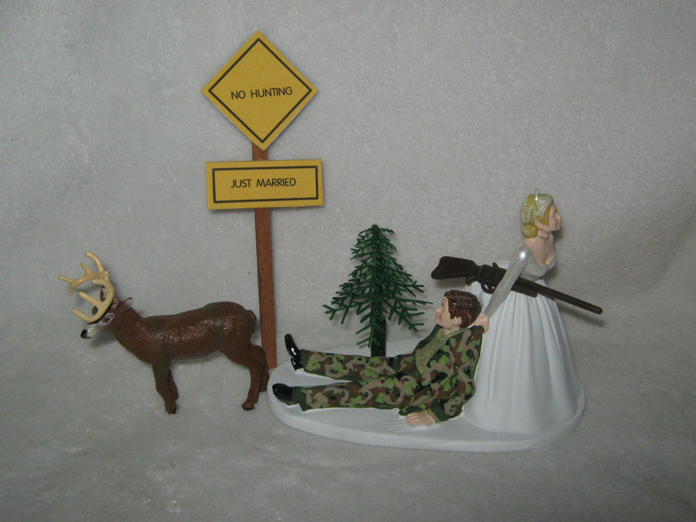 Redneck Wedding Cakes Toppers
 Wedding Reception Party Camo Groom Deer Hunter Hunting