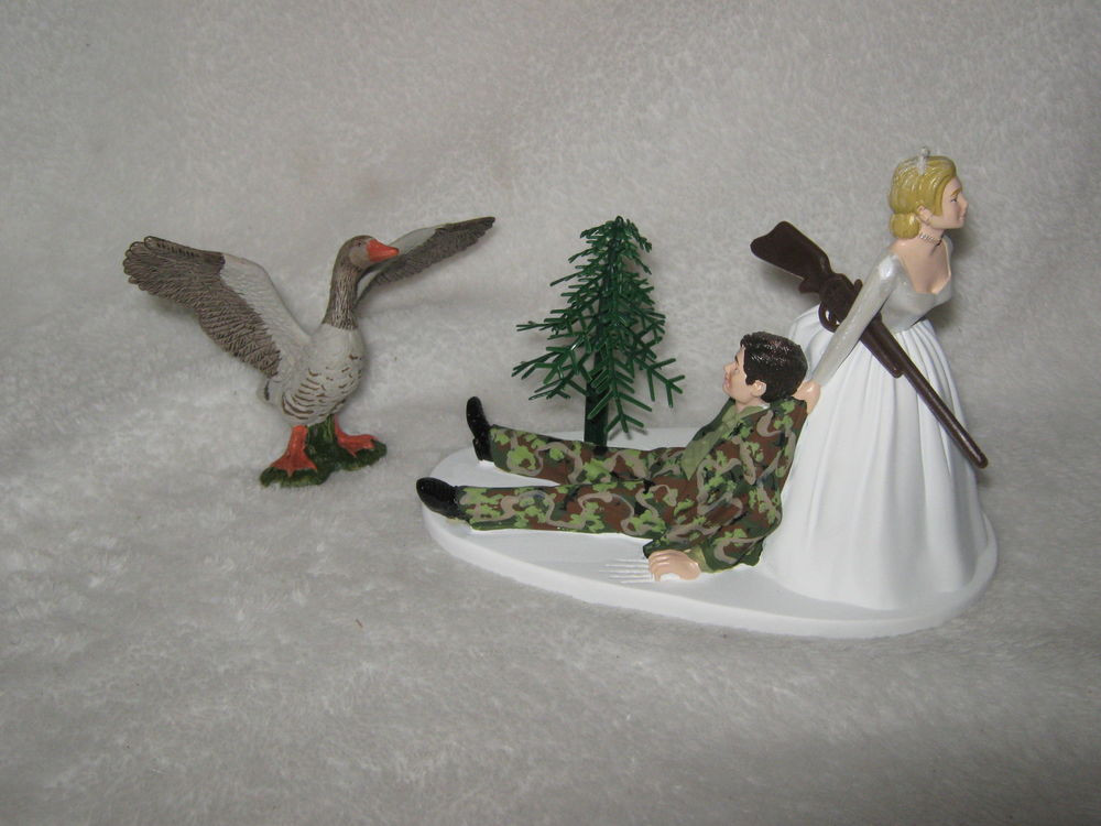 Redneck Wedding Cakes Toppers
 Wedding Party Reception Geese Fowl Cake Topper Camo