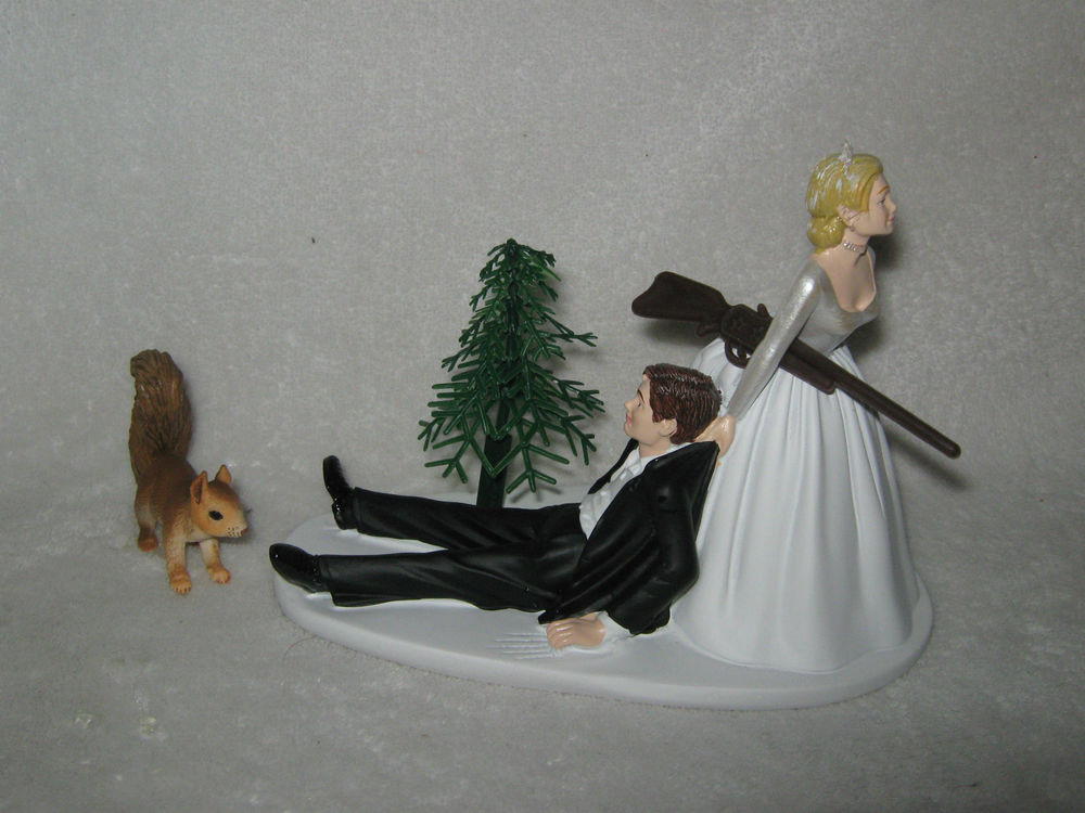 Redneck Wedding Cakes Toppers
 Wedding Party Reception Squirrel Cake Topper Hunter
