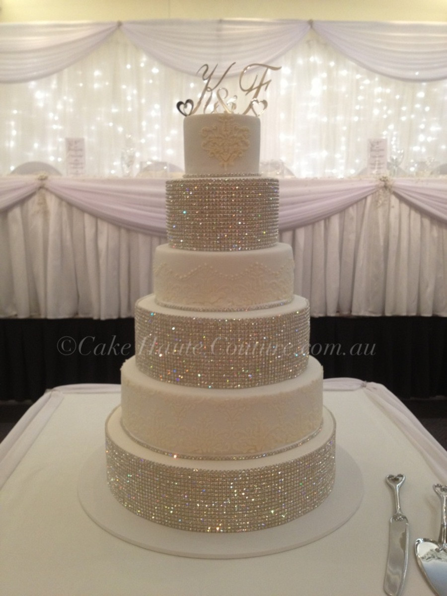 Rhinestone Wedding Cakes 20 Best Super Bling Wedding Cake Cakecentral