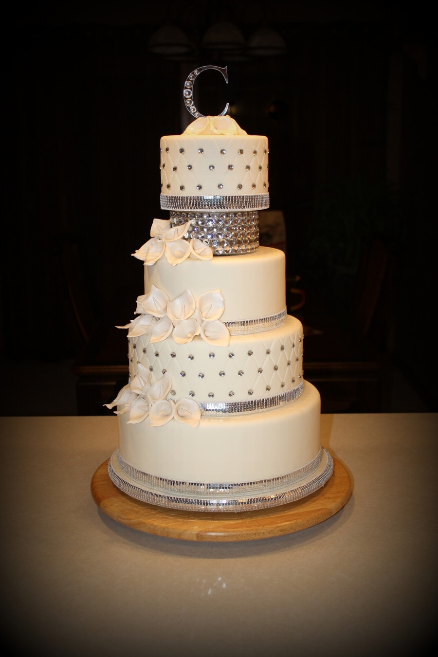 Rhinestones Wedding Cakes
 Bling Wedding Cake CakeCentral