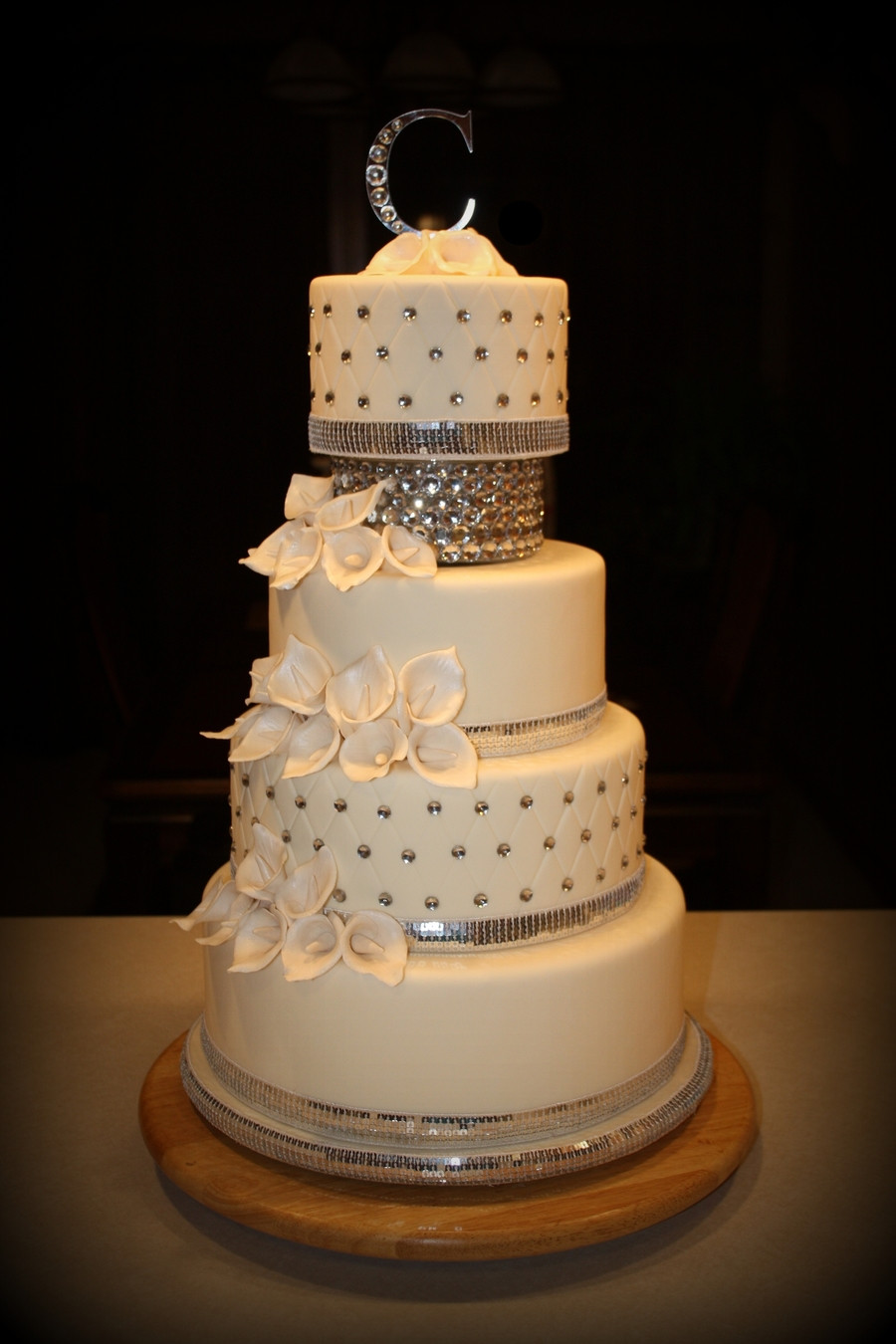 Rhinestones Wedding Cakes
 Bling Wedding Cake CakeCentral
