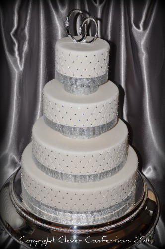 Rhinestones Wedding Cakes
 Bling Bling Wedding Cake