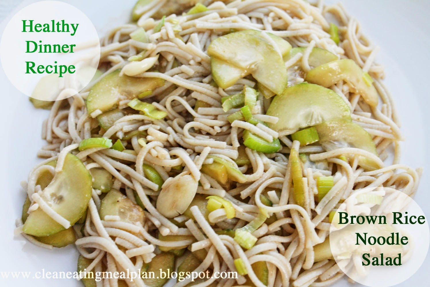 Rice Noodles Healthy
 Healthy Dinner Recipe Brown Rice Noodle Salad