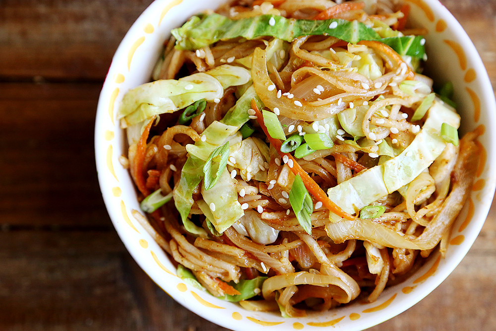 Rice Noodles Healthy
 ion Cabbage and Carrot Rice Noodles Stir Fry Noodles