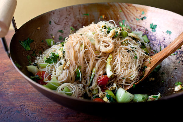 Rice Noodles Healthy
 Stir Fried Rice Stick Noodles With Bok Choy and Cherry