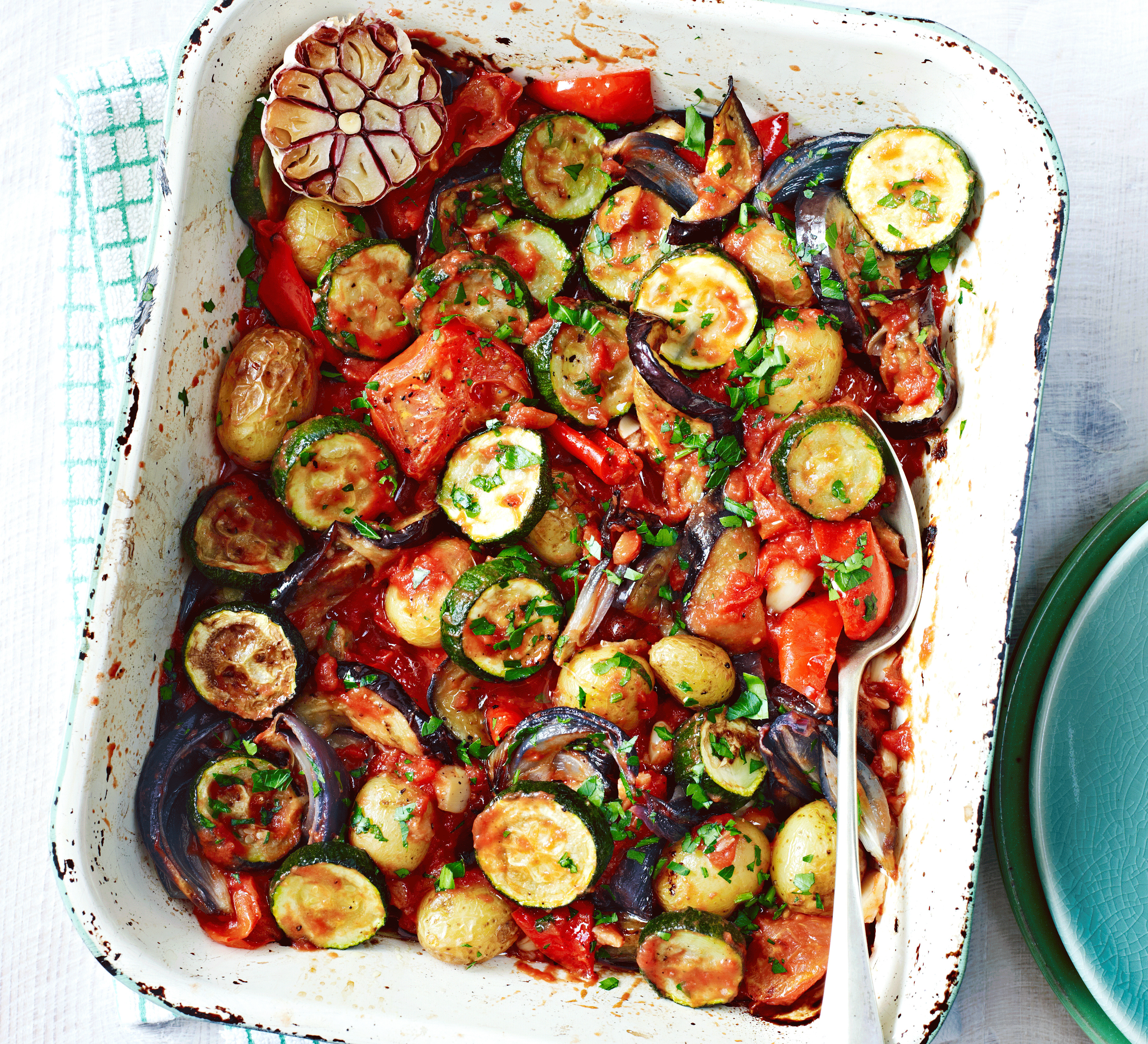 Roasted Summer Vegetables
 Roasted summer ve able casserole