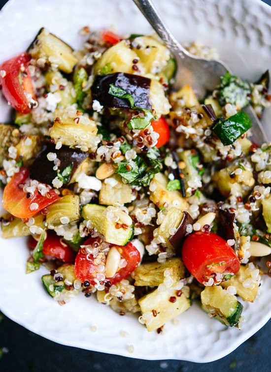 Roasted Summer Vegetables Recipe
 Mediterranean Quinoa Salad with Roasted Summer Ve ables