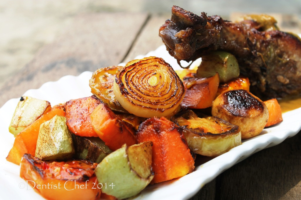 Roasted Summer Vegetables Recipe
 Wine Braised Turkey Leg Recipe with Roasted Summer