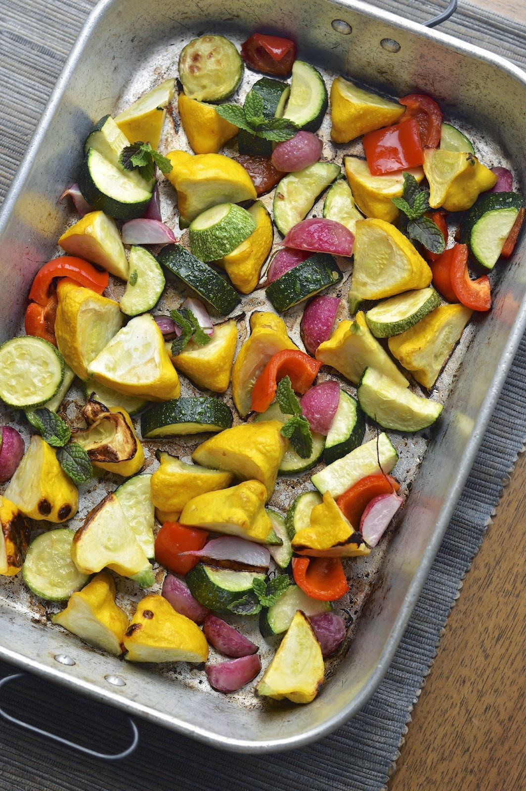 Roasted Summer Vegetables Recipe
 Roasted Summer Ve ables with Lemon Tahini Dressing