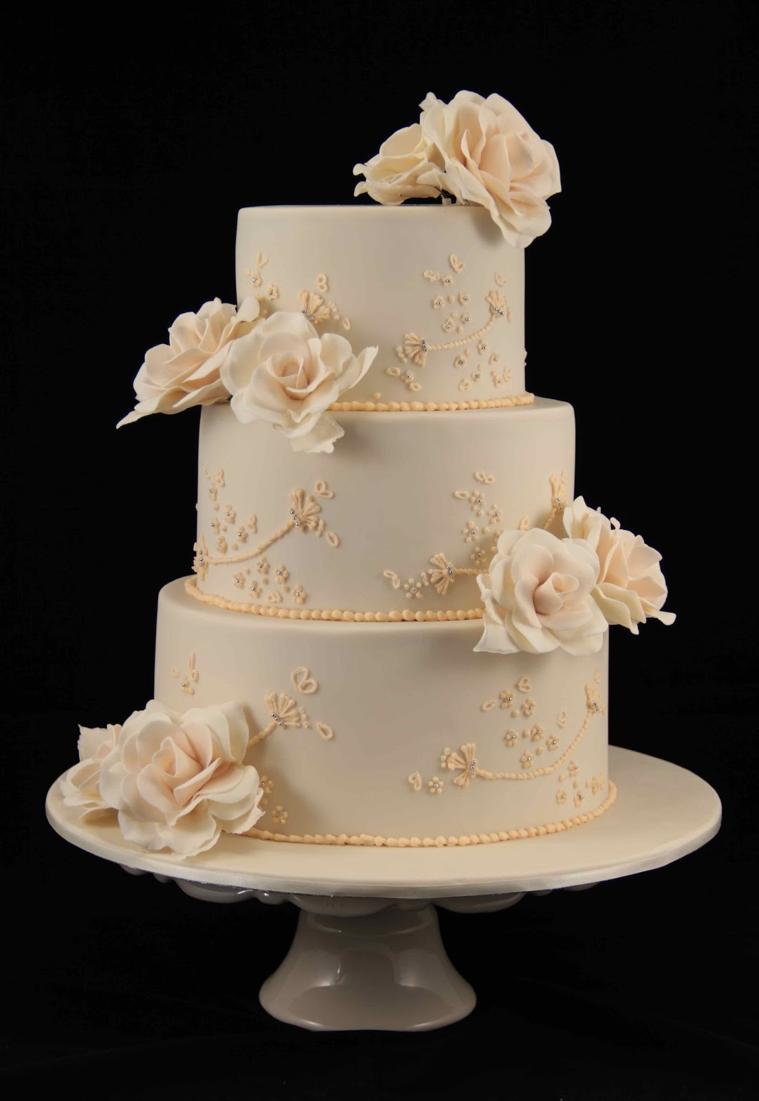Rose Wedding Cakes
 Bakerz Dad Rose Wedding Cake