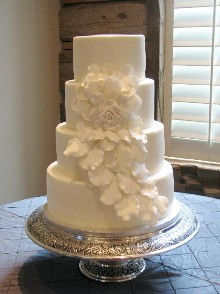 Rose Wedding Cakes
 Cascading Rose Wedding Cake CakeCentral