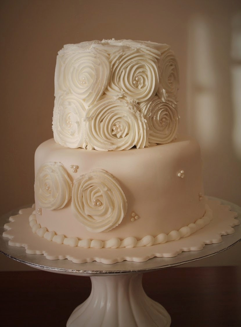 Rosette Wedding Cakes
 Delana s Cakes Rosette Wedding Cake