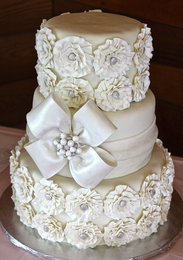 Rosette Wedding Cakes
 250 best All White Wedding Ideas images on Pinterest