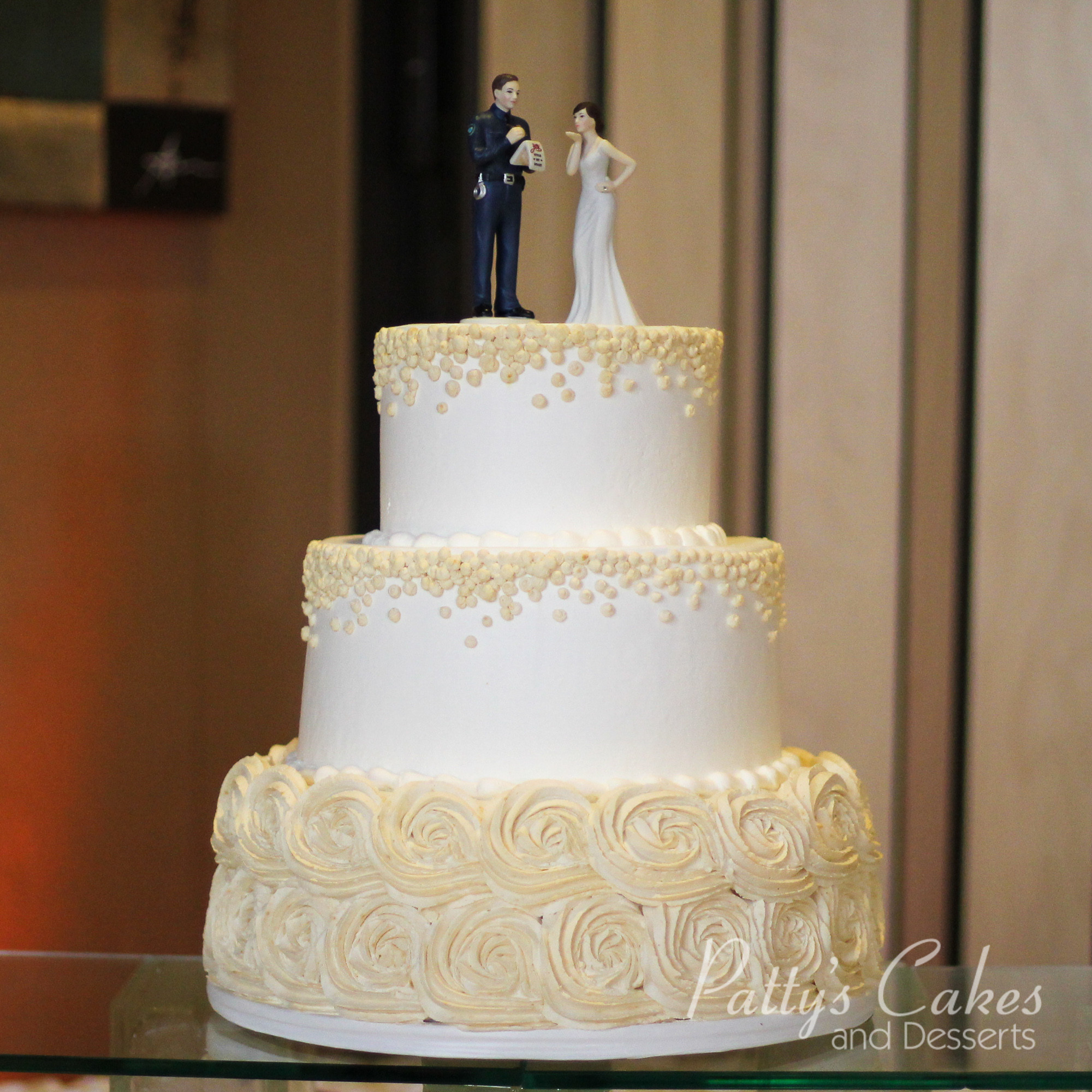 Rosette Wedding Cakes
 of a off white rosette wedding cake Patty s Cakes