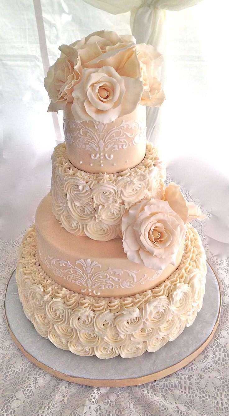 Rosette Wedding Cakes
 The 25 best Rosette wedding cakes ideas on Pinterest