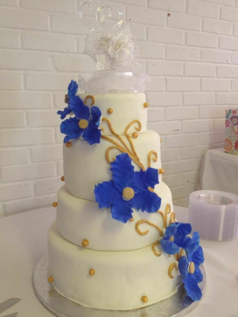 Royal Blue And Gold Wedding Cakes
 Royal Blue And Gold Wedding Cake CakeCentral