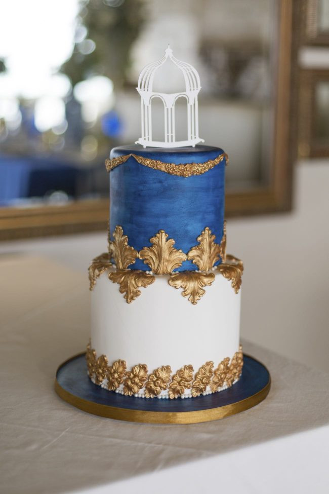 Royal Blue And Gold Wedding Cakes
 Royal Blue Gold White Grecian Inspired Wedding Ideas