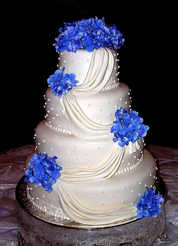 Royal Blue And Purple Wedding Cakes
 Blue Wedding Cake Ideas