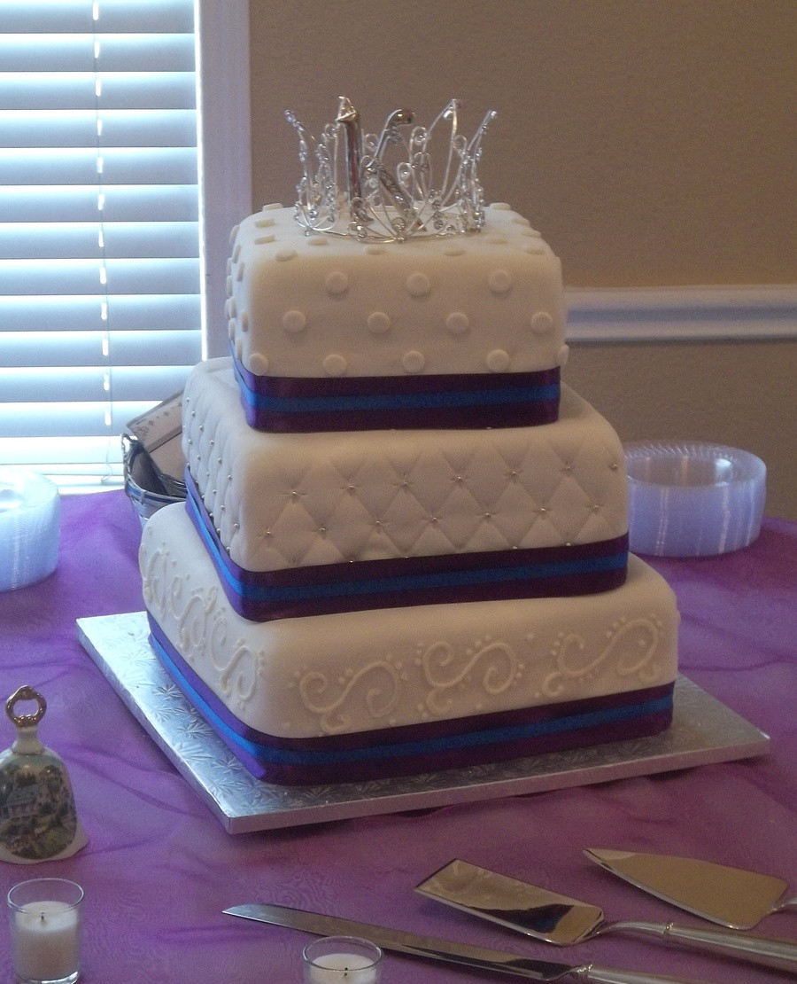 Royal Blue And Purple Wedding Cakes
 Royal Purple And Royal Blue Wedding Cake CakeCentral