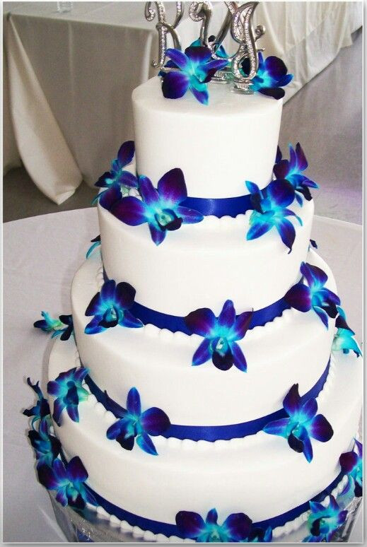 Royal Blue And Purple Wedding Cakes
 My cake He Put A Ring It Pinterest