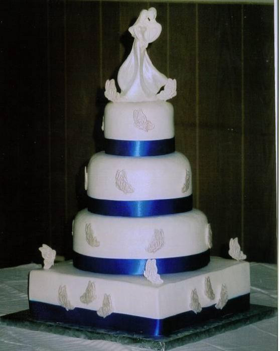 Royal Blue And Silver Wedding Cakes
 Ronenia s blog The three tiers of this buttercream