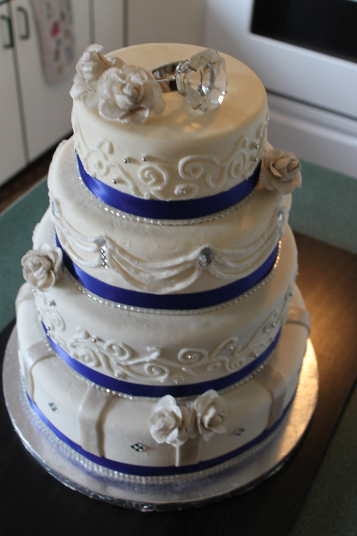 Royal Blue And Silver Wedding Cakes
 Royal Blue and Silver Cake Cake Decorating