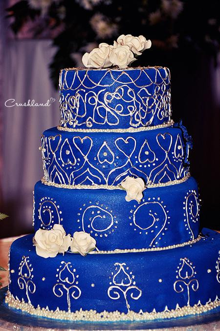 Royal Blue And Silver Wedding Cakes
 The Royal Blue & Silver Wedding Cake Paperblog