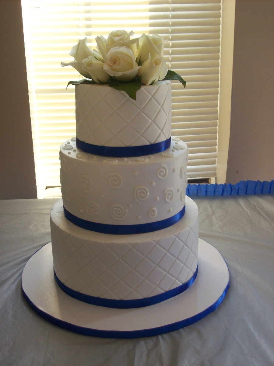 Royal Blue And White Wedding Cakes
 Wedding Cake Royal Blue And White CakeCentral