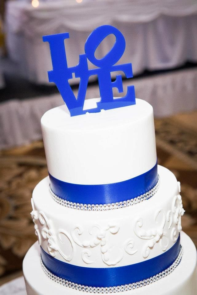 Royal Blue Wedding Cakes Designs
 Wedding cake topper Royal blue