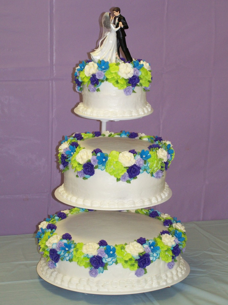 Royal Icing Flowers For Wedding Cakes
 Royal Icing Flowers In Blue Purple And Lime