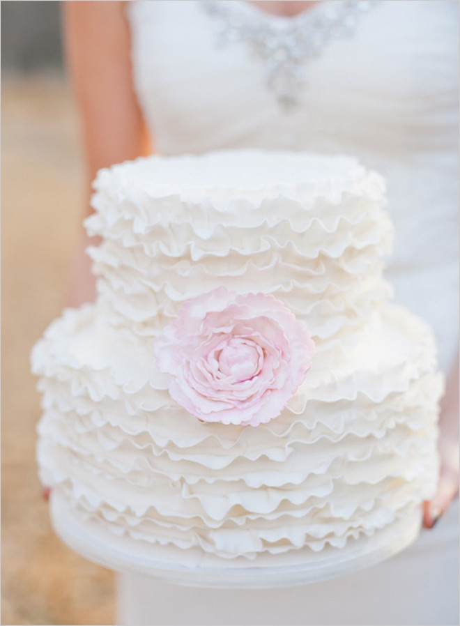 Ruffle Wedding Cakes
 Wedding Trends Ruffled Cakes Belle The Magazine