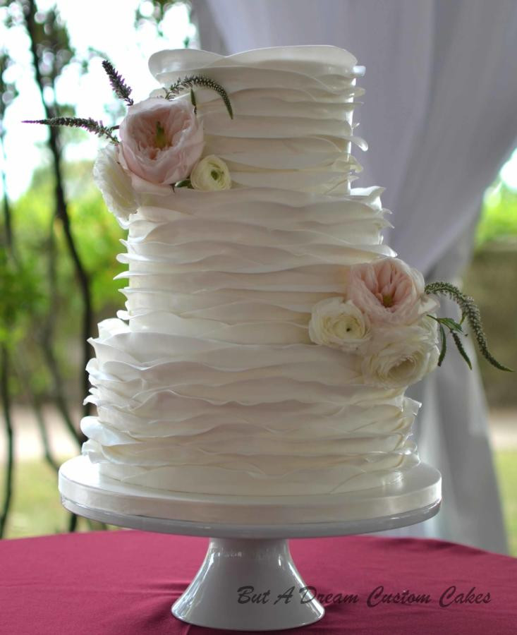 Ruffle Wedding Cakes
 Ruffled wedding cake cake by Elisabeth Palatiello