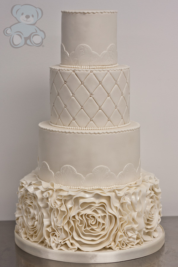 Ruffle Wedding Cakes
 Ivory Ruffle Wedding Cake