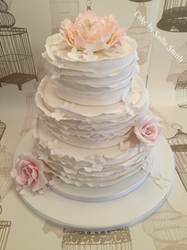 Ruffle Wedding Cakes
 Ruffle Wedding Cake Cake by Sa Smith