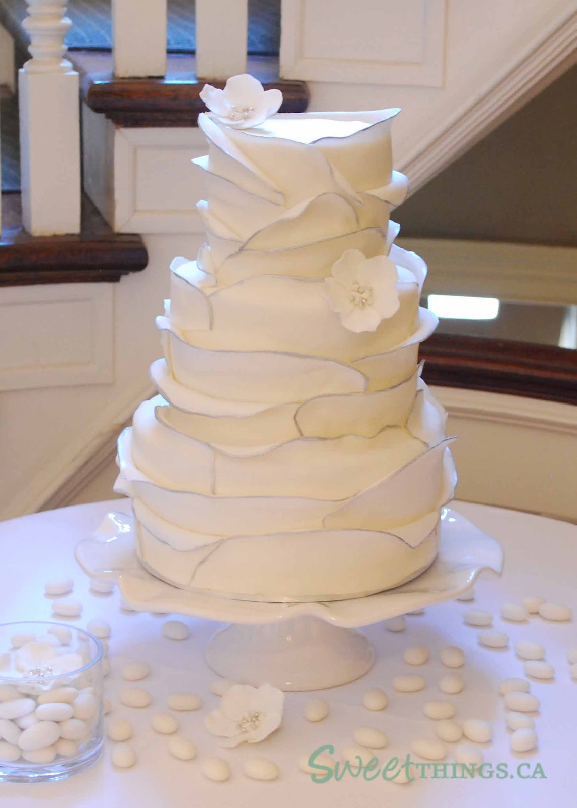 Ruffle Wedding Cakes
 SweetThings Ruffled Wedding Cake