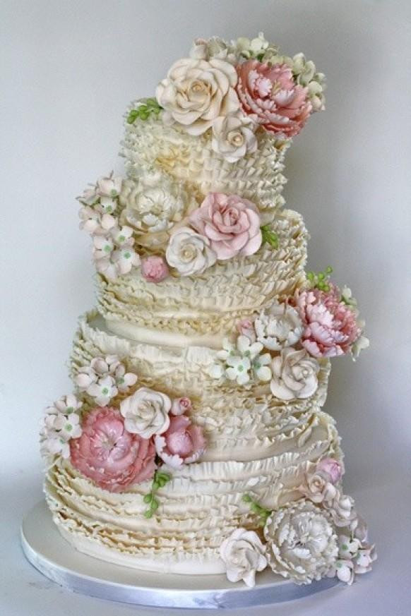 Ruffled Wedding Cakes
 Ruffle Wedding Cakes ♥ Wedding Cake Design Weddbook