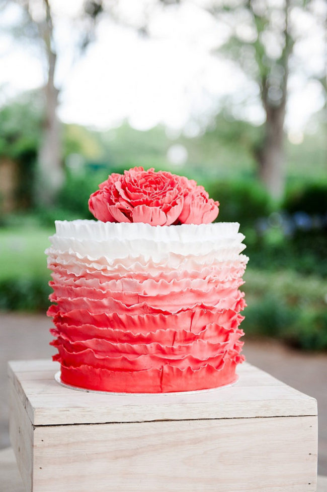 Ruffled Wedding Cakes
 25 Ombre & Ruffle Wedding Cake Wonders