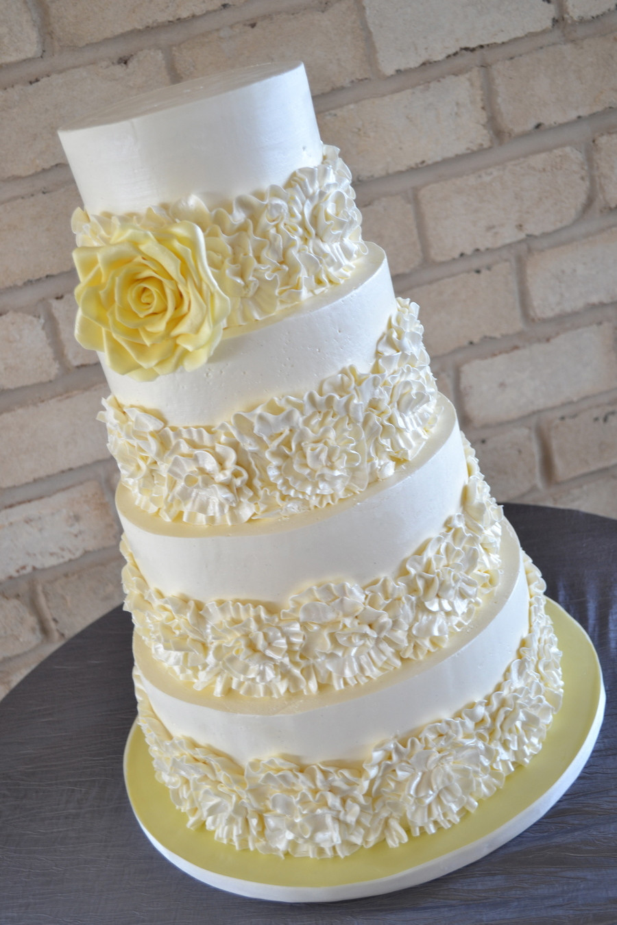 Ruffles Wedding Cakes
 Buttercream Ruffles Wedding Cake CakeCentral