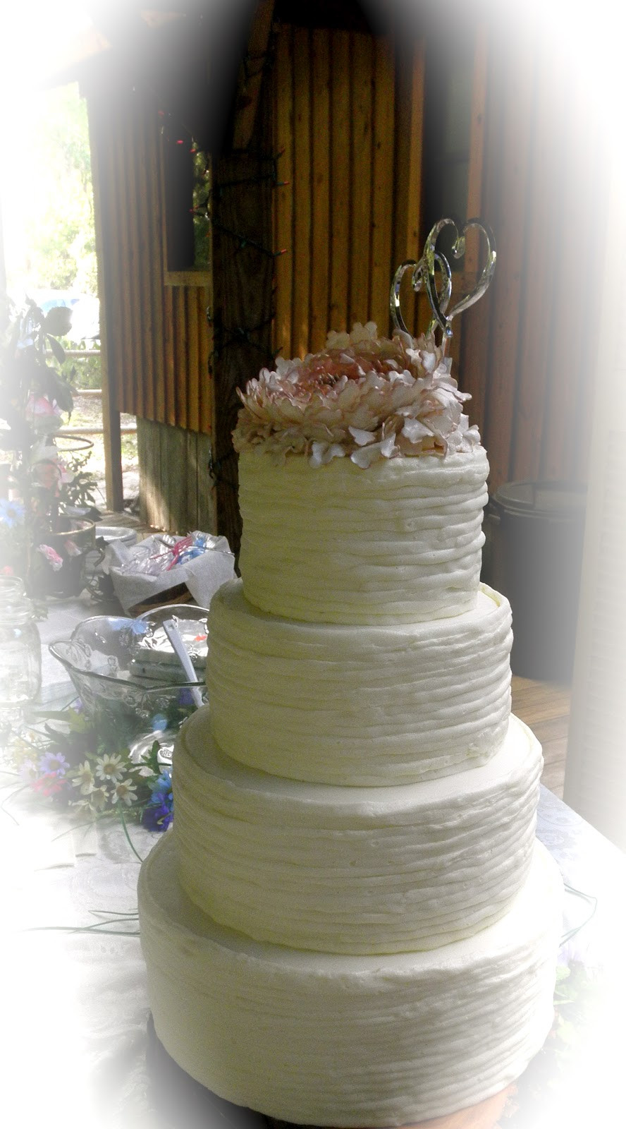 Rustic Chic Wedding Cakes
 Sweet T s Cake Design Shabby Chic Peony Rustic Wedding Cake