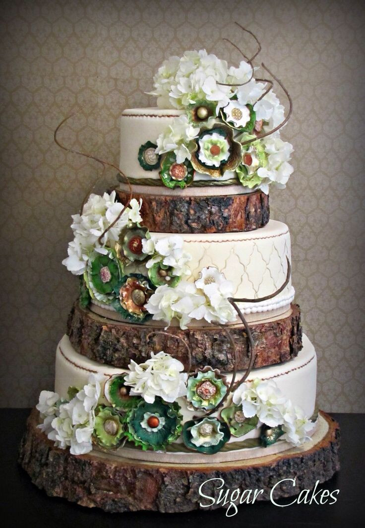 Rustic Country Wedding Cakes
 Rustic log wedding cake Wedding cake