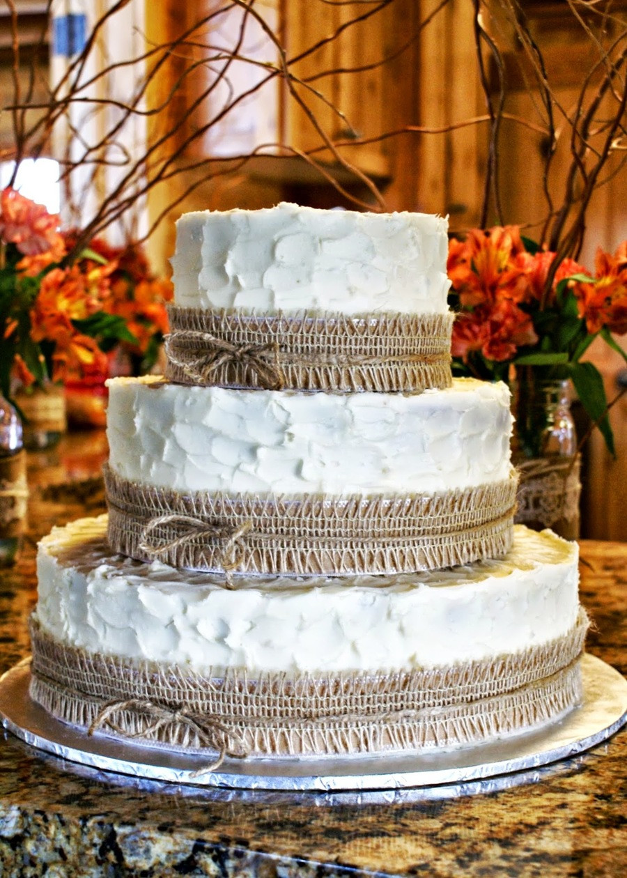 Rustic Country Wedding Cakes
 Rustic Burlap Wedding Cake CakeCentral