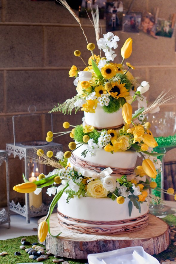 Rustic Themed Wedding Cakes
 Sunflower Theme Wedding Rustic Wedding Chic