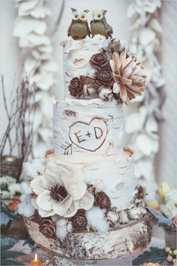 Rustic Themed Wedding Cakes
 18 Drop Dead Gorgeous Winter Wedding Ideas For 2015